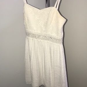 White Lace Midi Dress